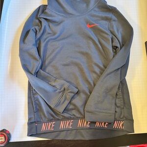 Nike Charcoal Sweatshirt with Coral Accents